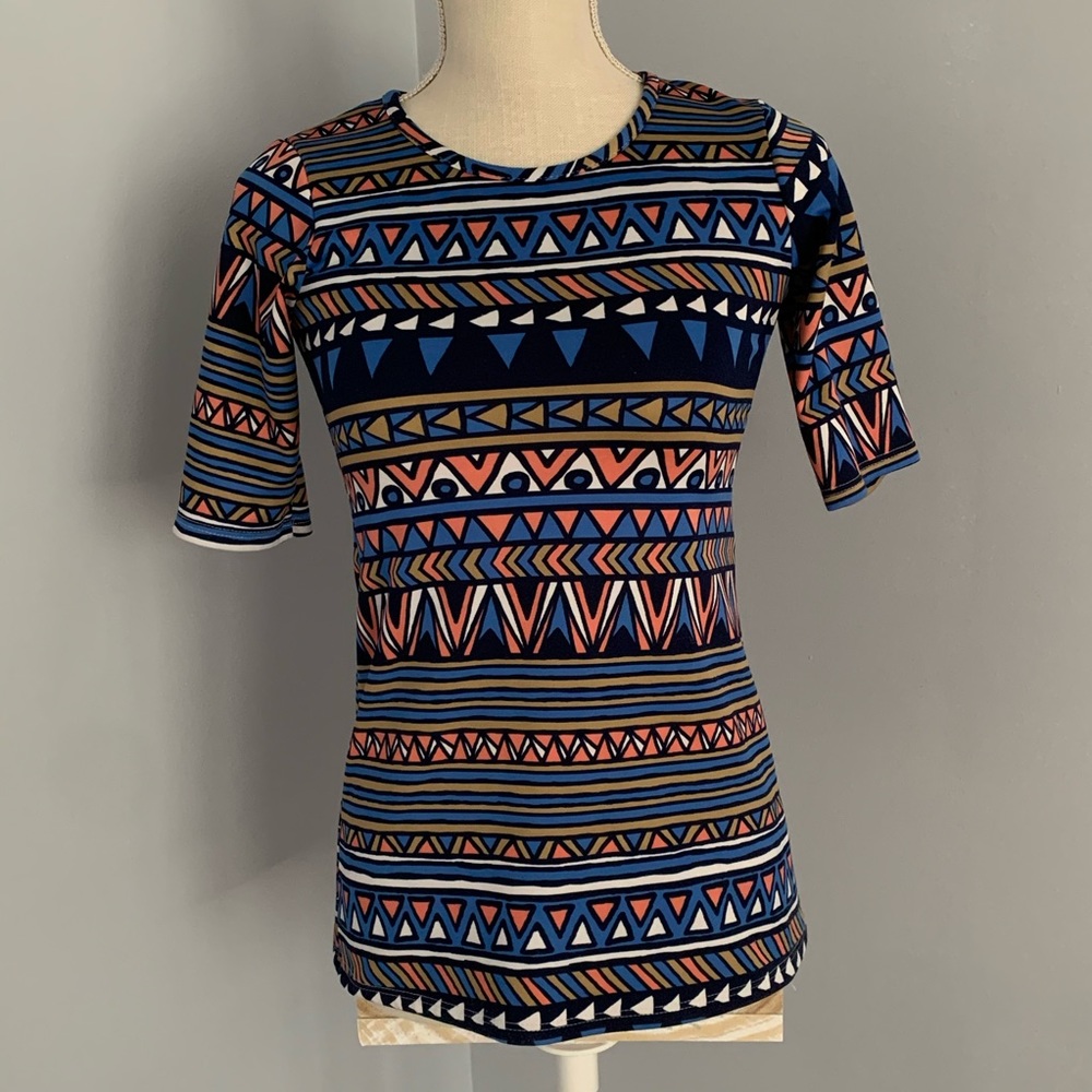 Miss Majesty Geometric Tribal Print Tee Shirt